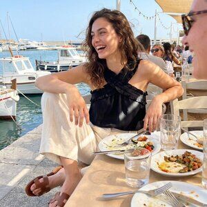 J. Crew Drapey Criss Cross Ruffle Top innBlack NEW!